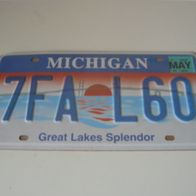 US Nummernschild Michigan - Great Lakes Splendor (Neu + OVP)
