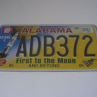 US Nummernschild Alabama - First To The Moon and Beyond (Neu + OVP)