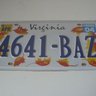 US Nummernschild Virginia (Neu + OVP)