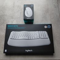 Maus Logitech Lift und Tastatur Logitech Wave Keys neu
