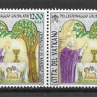 031) Vatikan 2001 Papst Mi. Nr. 1377 waagr. Paar postfrisch
