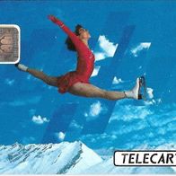 Telefonkarte Frankreich , Olympiques , Ski 50 , leer