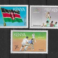 093) Kenia 1991 Olympia Mi. Nr. 536-38 postfrisch
