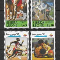097) Sierra Leone 1990 Olympia Mi. Nr. 1509-11/13 postfrisch