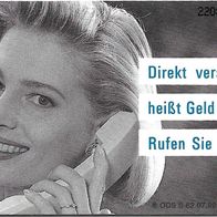 Telefonkarte - S 62 von 1992 , Cosmos Versicherungen , leer