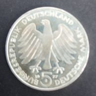 BRD Friedrich Gauss 5 Deutsche Mark 1977 J