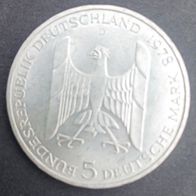 BRD Gustav Stresemann 5 Deutsche Mark 1978 D