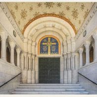 AK Lutherkirche Wiesbaden. Hauptportal, Ansichtskarte