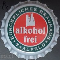 Alkohol frei Bürgerliches Brauhaus Saalfeld Brauerei Bier Kronkorken neu in unbenutzt