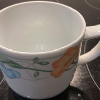 Kaffeetasse/Teetasse Schönwald Germany 9353 weiß-gelb-rot-grün-blau Rosenblumen