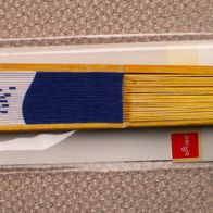 Japanischer Fächer Blau-Weiß Tokio 21 cm NEU