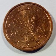 EURO BRD 2015 F 1ct (H0009) Präg. F Suttgart 0,01€ Ein-Cent zirk. Geldbörsenqualität