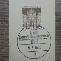 WST CDU CSU Evangelischer Arbeitskreis Stuttgart auf Kärtchen 1968