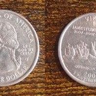Münze USA: 0,25 oder Quarter Dollar 2000 - Virginia - Jamestown 1607 - 2007 - D