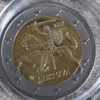 2 Euro Litauen 2017 Kursmünze Vytis Reiter bankfrisch Ritter