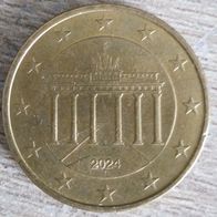 50 Euro Cent BRD 2024 Kursmünze D vorzüglich aus Umlauf Deutschland