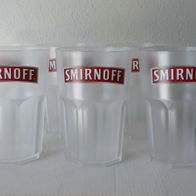 Smirrnoff Vodka Mehrwegbecher Kunststoff 6 Stück Neu