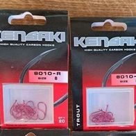 Neu! 40 Kensaki 8010-R8 F: Rot Größe: 8 Trout Forellenhaken Forelle Haken Barsch