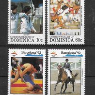 062) Dominica 1992 Olympia Mi. Nr. 1584/88//91 postfrisch