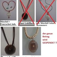 Anhänger Set 2 teilig mit echten Edelsteinen