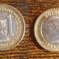 Münze Venezuela: 1 Bolivar 2007 - VZ