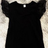 Shein T-Shirt Gr. 134 - 140 - makellos - mit Spitze