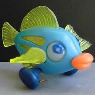 Ü-Ei Spielzeug 1999 - Kunterbunte Drehflossenfische - Wanda - blau (612030) + BPZ