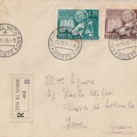 Vatikan Rekobrief 19/11/1954 Satz auf Brief gelaufen