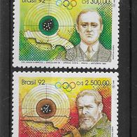 083) Brasilien 1992 Olympische Spiele Mi. Nr. 2452/53 kpl. Satz postfrisch