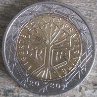 2 Euro Frankreich 2020 Lebensbaum aus Umlauf s. Bild ca vz