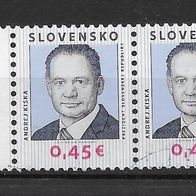 014) Slowakei 2014 Persönlichkeiten Mi. Nr. 740 waagr. Paar gestempelt