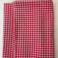 Baumwollstoff Vichy kariert/rot, 1,60 m x 2,30 m, 100 % Baumwolle