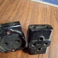 2 alte steckdosenverteiler bakelit für alte röhrenradio stecker