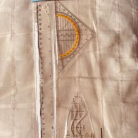 Geometrie-Set: Geodreieck, Lineal, arabelschablone, neu