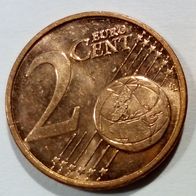 EURO BRD 2016 F 2ct (H0018) Präg. F Suttgart 0,02€ Zwei-Cent zirk. Geldbörsenqualität