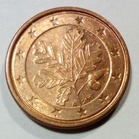 EURO BRD 2017 A 1ct (H022) Präg. A Berlin 0,01€ Ein-Cent zirk. Geldbörsenqualität