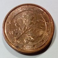 EURO BRD 2012 G 1ct (H026) Präg. G Karlsruhe 0,01€ Ein-Cent zirk. Geldbörsenqualität