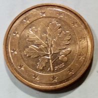 EURO BRD 2022 A 2ct (H032) Präg. A Berlin 0,02€ Zwei-Cent zirk. Geldbörsenqualität
