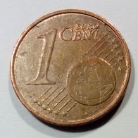 EURO BRD 2002 J 1ct (H35) Präg. J Hamburg 0,01€ Ein-Cent zirk. Geldbörsenqualität