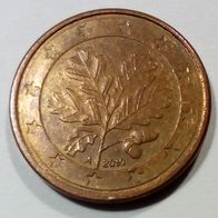 EURO BRD 2010 A 1ct (H38) Präg. A Berlin 0,01€ Ein-Cent zirk. Geldbörsenqualität