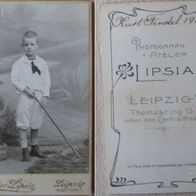CdV um 1900: Peine - Atelier Oscar Höbel - Bahnhofstraße 19 H. Barten
