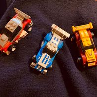 Lego Racers 3 Fahrzeuge 2009 McDonald´s Happy Meal