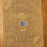 Originales Dienstbuch der Organisation Todt 1940 Saarbrücken