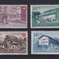 Schweiz 1949, MiNr: 525 - 528 sauber postfrisch (1)