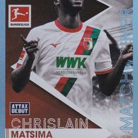 FC Augsburg - Chrislain Matsima - Matchwinner - Nr.307 - Topps Match Attax 2025