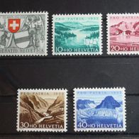 Schweiz 1952, MiNr: 570 - 574 sauber postfrisch (1)