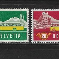 Schweiz 1953, MiNr: 586 - 587 sauber postfrisch und frankiergültig (1)