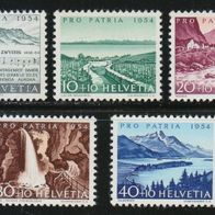 Schweiz 1954, MiNr: 597 - 601 sauber postfrisch (1)