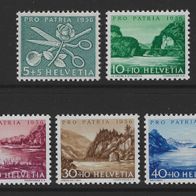 Schweiz 1956, MiNr: 627 - 631 sauber postfrisch (1)