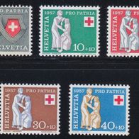 Schweiz 1957, MiNr: 641 - 645 sauber postfrisch (1)